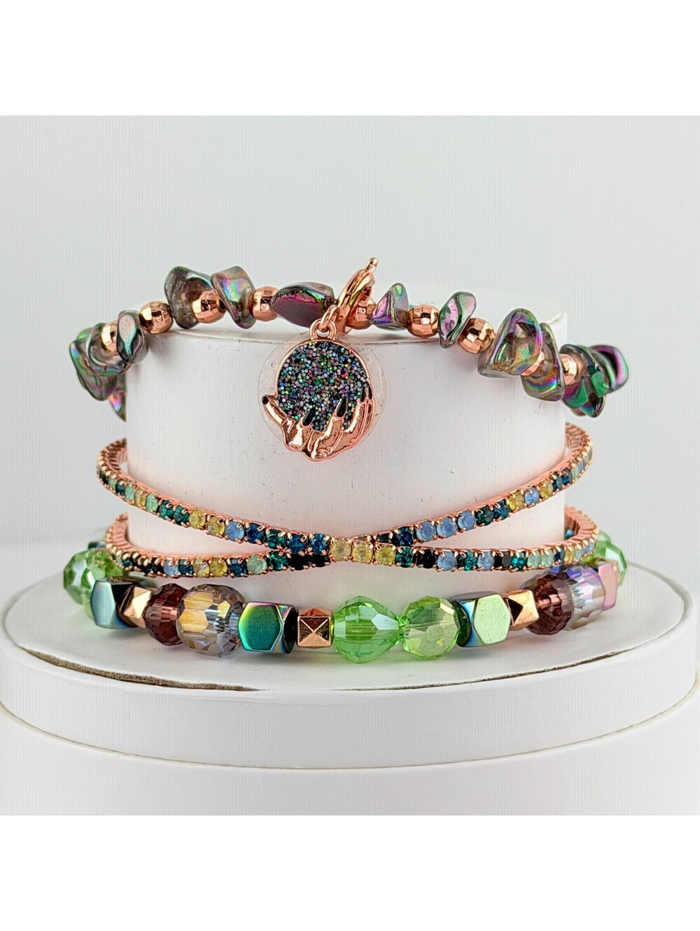 Bomb Party RETRO Halloween Stacks RBP6291 "The Magical Crystal Ball" Rose Gold